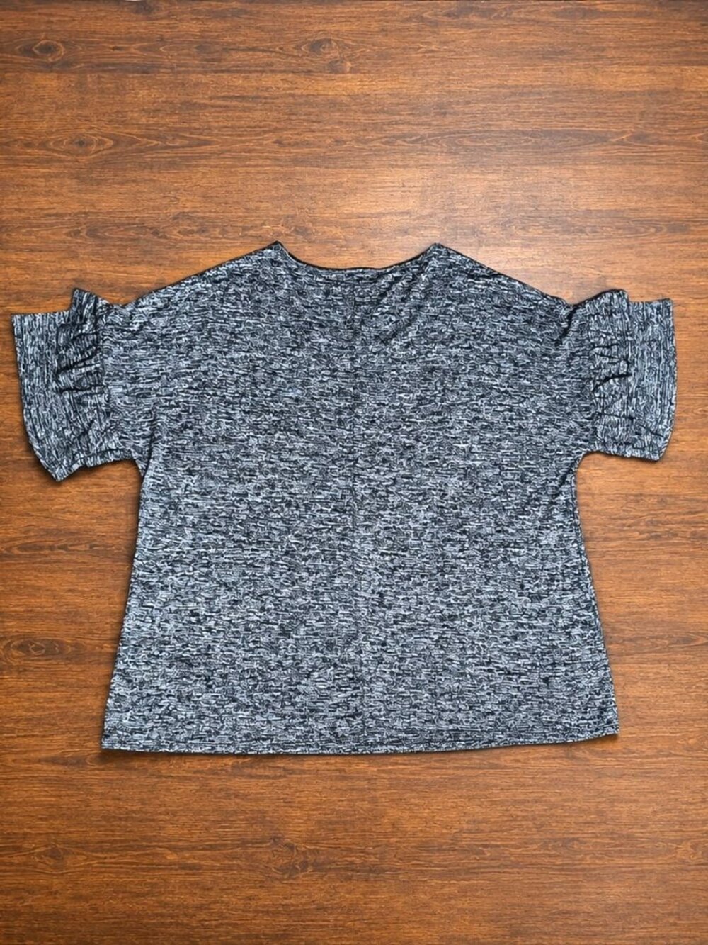 Bobbie Brooks Marled Ruffle Sleeve Stretch Top 3X - Picture 4 of 12